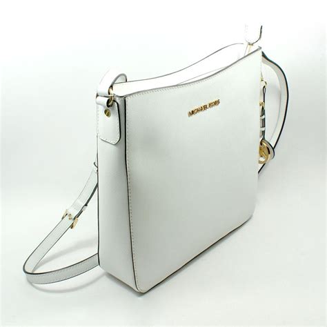 michael kors white shoulder bag|white crossbody bag michael kors.